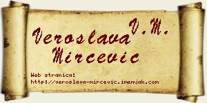 Veroslava Mirčević vizit kartica